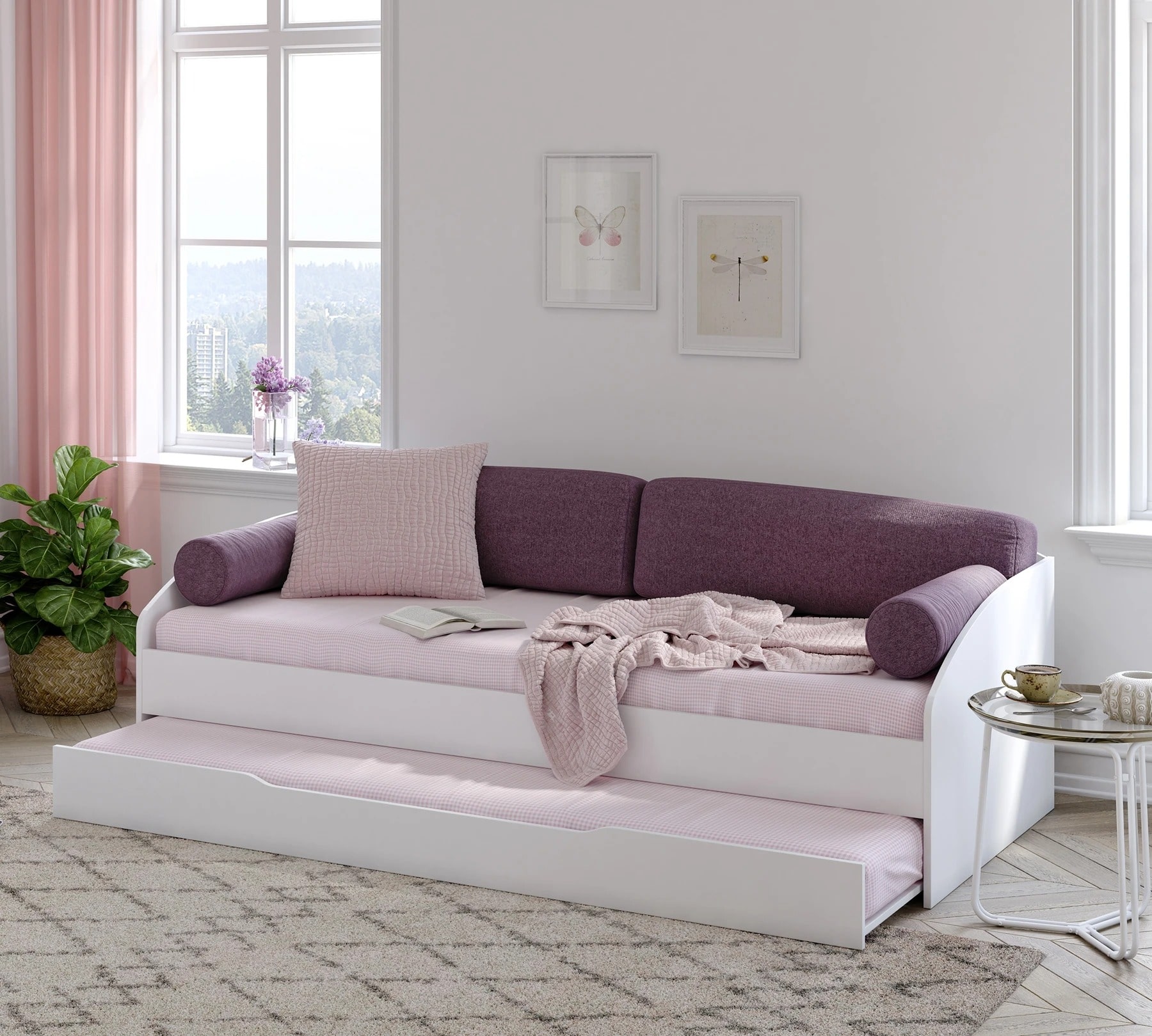 DAYBED KARYOLA MİNDER PEMBE
