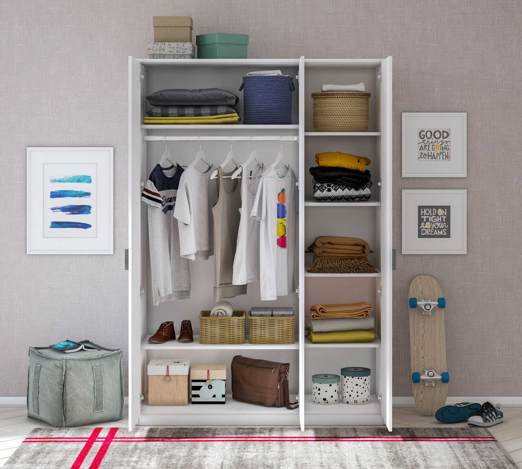 WHITE 3 KAPILI LINE DOLAP
