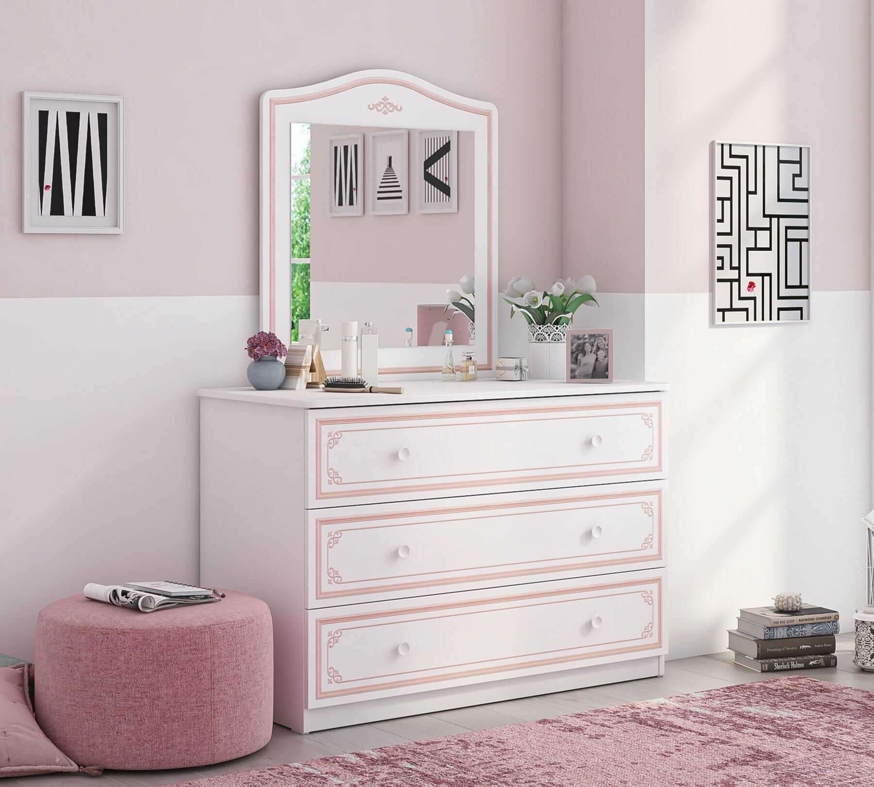 SELENA PINK  ŞİFONYER AYNA
